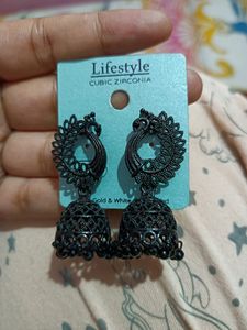 New Black Jhumkis