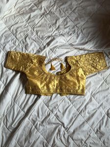 sequins embroidered Golden Padded Blouse
