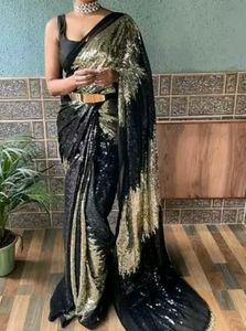 Heavy Sequence Work Saree