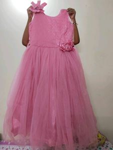 Pink Sequin &amp; Tulle Girls Dress