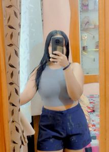 Zara Gray Cropped Tank