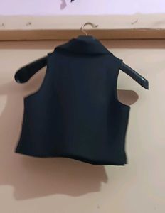 Sleeveless High Neck Crop Top
