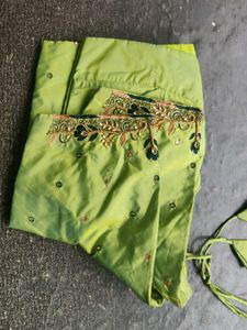 Embroidered Green Top