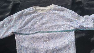 Party Wear White Sequence Sweater