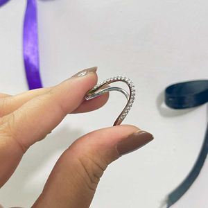 U Shape Silver Reversible Ring