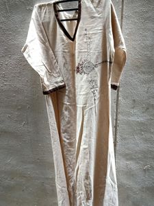 Beautiful Cream Coloured Kurta For Summers ✨