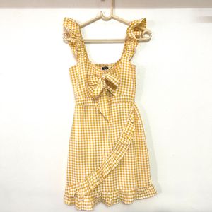 Tokyo Talkies Women Skater Yellow Dress