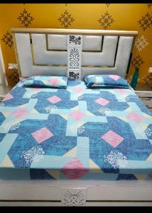 Cotton Blend Double Bedsheet
