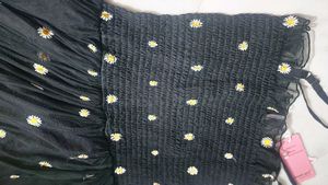 Black Floral Daisy Dress