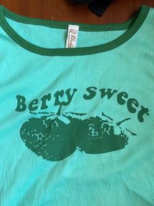 Green Berry Sweet Crop top