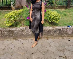 Black Printer Kurti