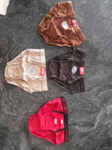 Set Of 4 Cotton Briefs For Boys(70) Cm