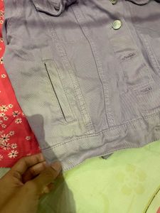 Lilac Denim Jacket