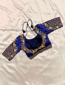 Embroidered Blue Blouse