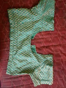 Sea Green With Golden Zari Work Blouse