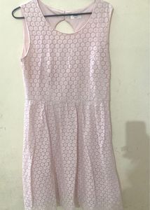 Baby Pink Fit & Flair Dress