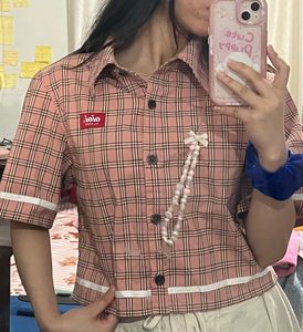 Peach Crop Shirt for Women