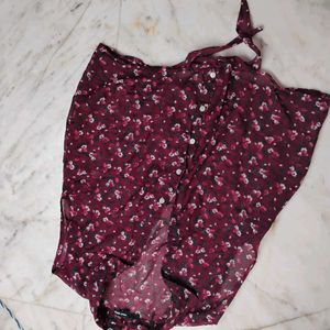Floral Wrap Top