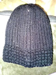 Used Woolen Black Girl Cap