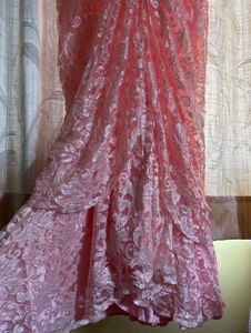 Pink Lace Maxi Gown