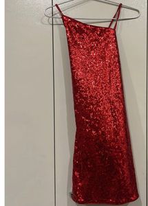 Red Sequin Mini Dress- H&amp;M