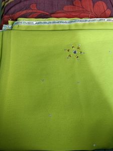 Florescent Green Color Saree