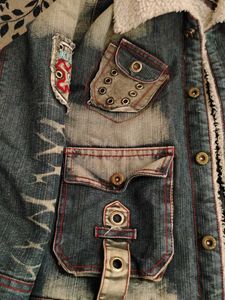 Denim Jacket with Sherpa Collar