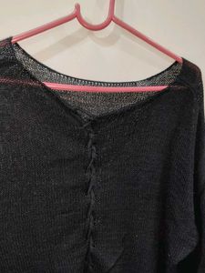 Stylish Black Knit Top