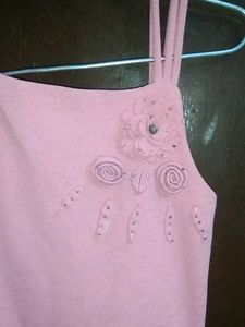 Pink Ruffle One-Shoulder Dress