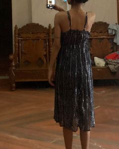 Georgette Stopped Potka Dot Dress
