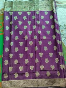Purple Banarasi Silk Saree