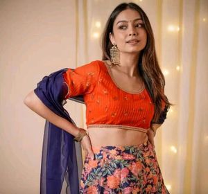 Janasya Floral Printed ReadytoWearLehenga &amp; Blouse