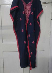 Elegant Navy Blue Kaftan