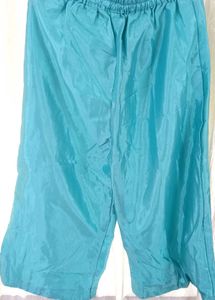 Teal Embroidered Kurta with plazo and dupatta