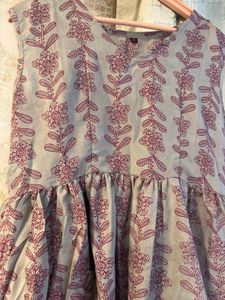 Brand New Floral Print Short Kurti, Bust- 34Cotton