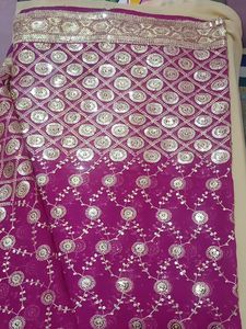 New Bridal Soft Georgette Pink Saree