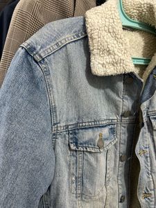 H&amp;M Denim Jacket / Sherpa Collar