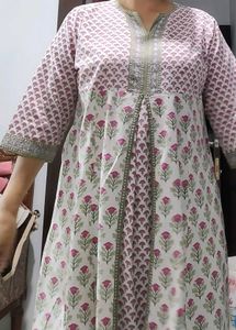 Floral Print Kurtz In Cotton