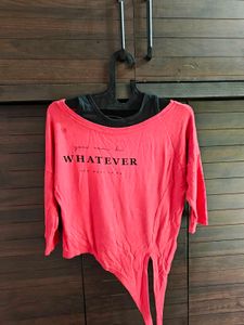 Coral Asymmetrical Top