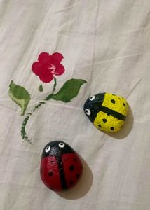 Painted Ladybug & Bee Rocks