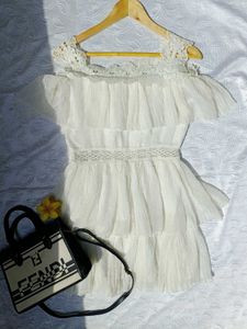 Dreamy White Dress For Women 🤍