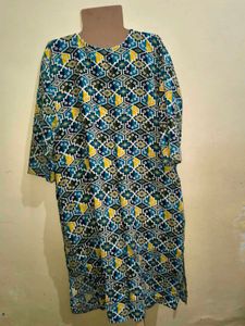 Green Yellow Cotton Kurta