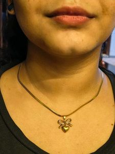 Anti tarnished  Golden Heart Charm Necklace