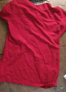 Burberry Red Polo Top
