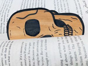 Handmade Skull Bookmark