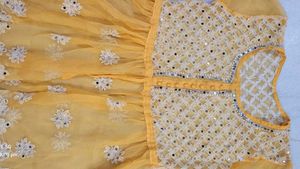 TOP NET FABRIC WITH FULL MIRROR WORK AND EMBROIDER