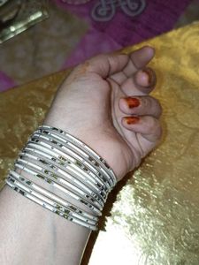 White Metal Bangles