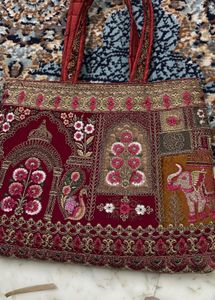 Jaipuri Embroidered Tote Bag
