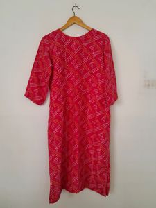 Pink Printed Kurta (Women&#39;s)