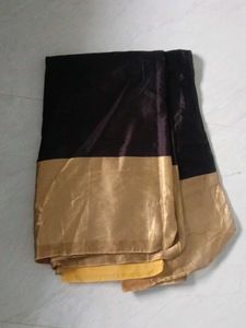 Elegant Black & Gold Saree
